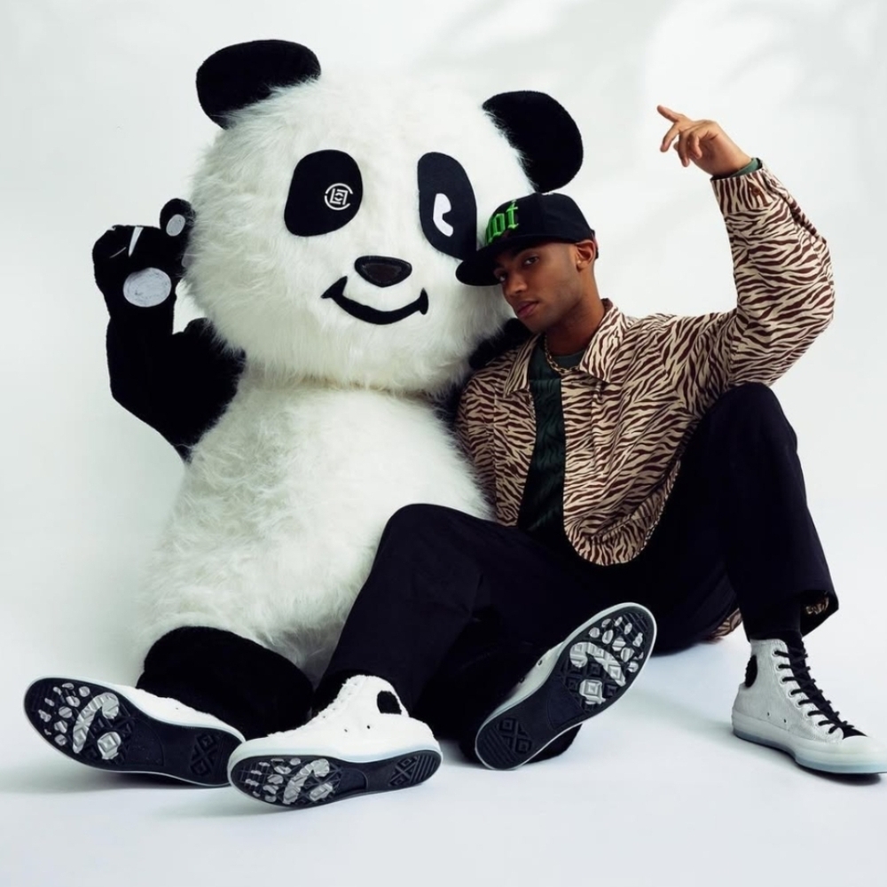 Converse CLOT x Chuck‎ 70 High Giant Panda Shoes Men's 7 Women's 9 Black White - Picture 2 of 14